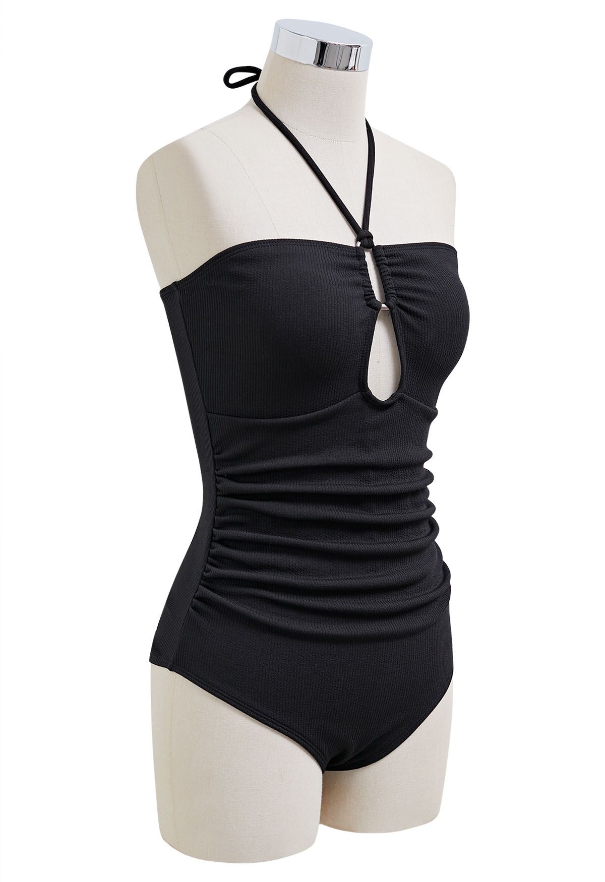 Halter Neck Cutout One-Piece Swimsuit