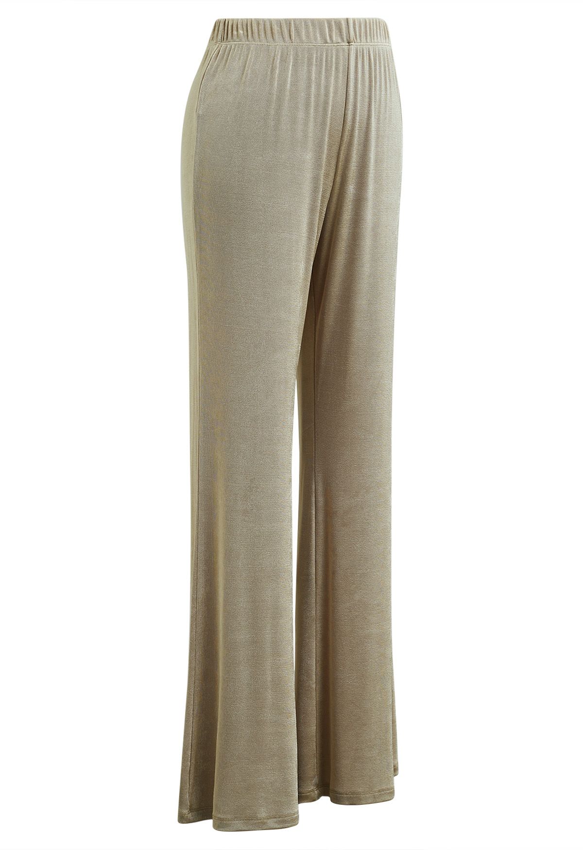 Relaxed Fit Flare Hem Pants in Sand