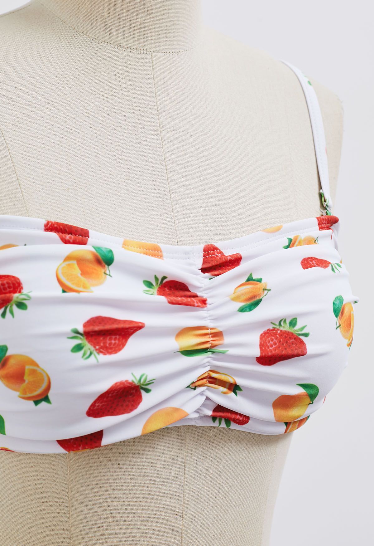 Fruit Print Bikini Set in White