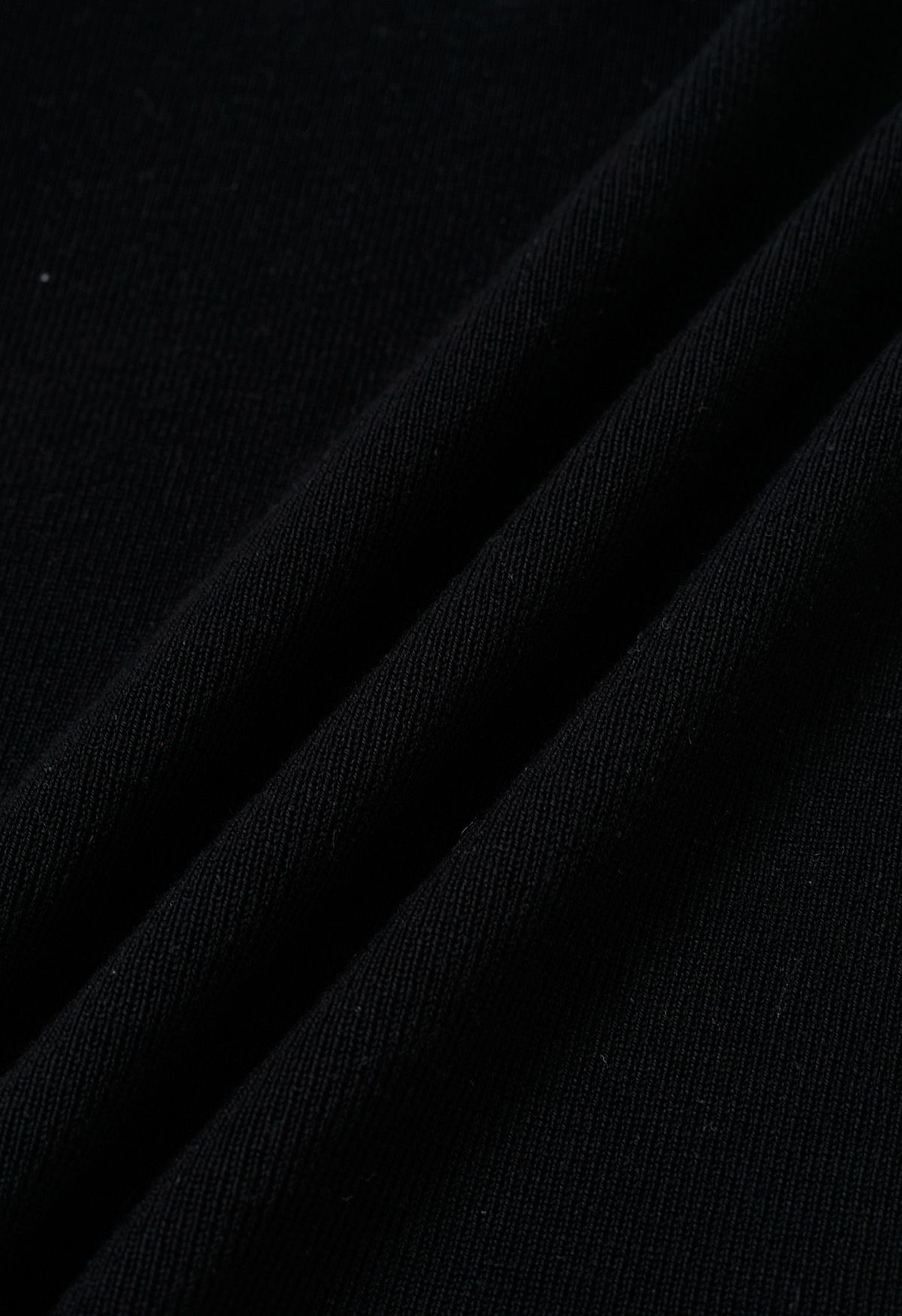 Mock Neck Sleeveless Slim Fit Knit Top in Black
