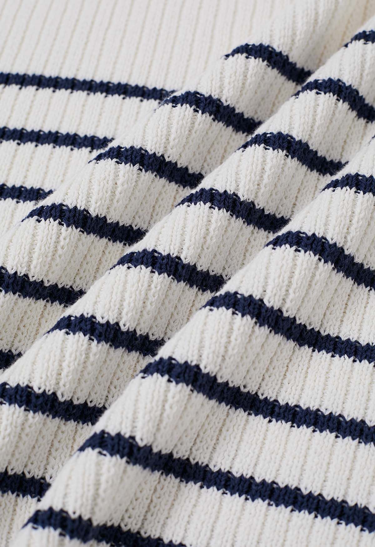 Nautical Breeze Striped Cotton Sweater