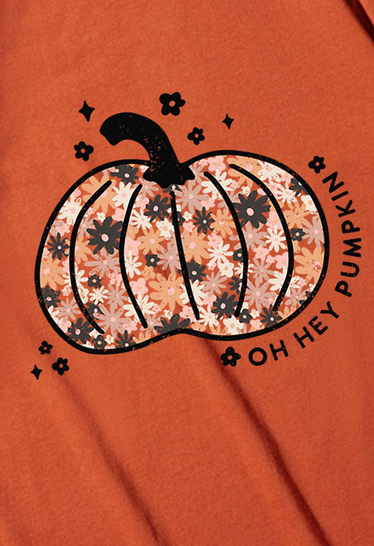 Floret Pumpkin Pattern T-Shirt