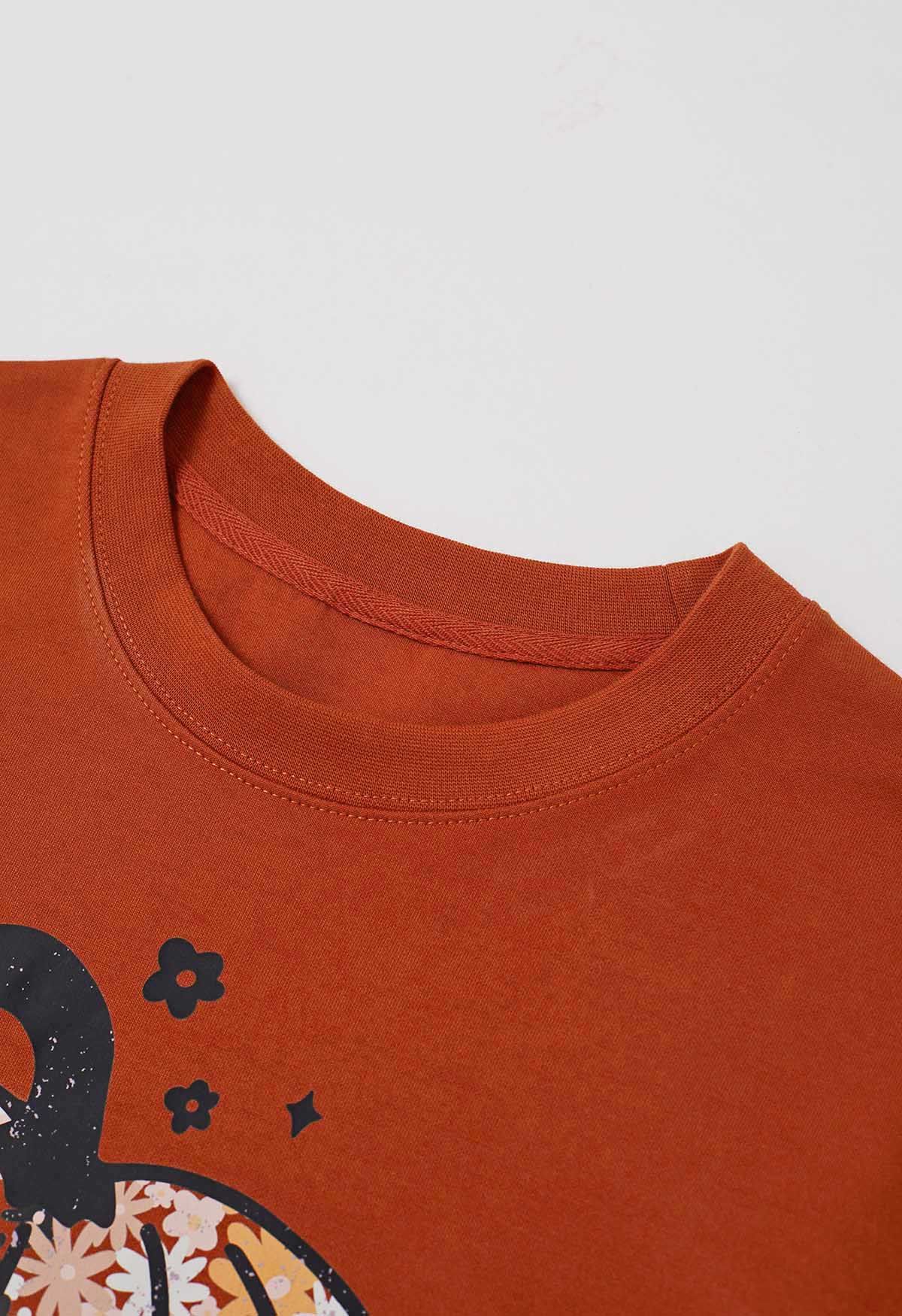 Floret Pumpkin Pattern Sweatshirt