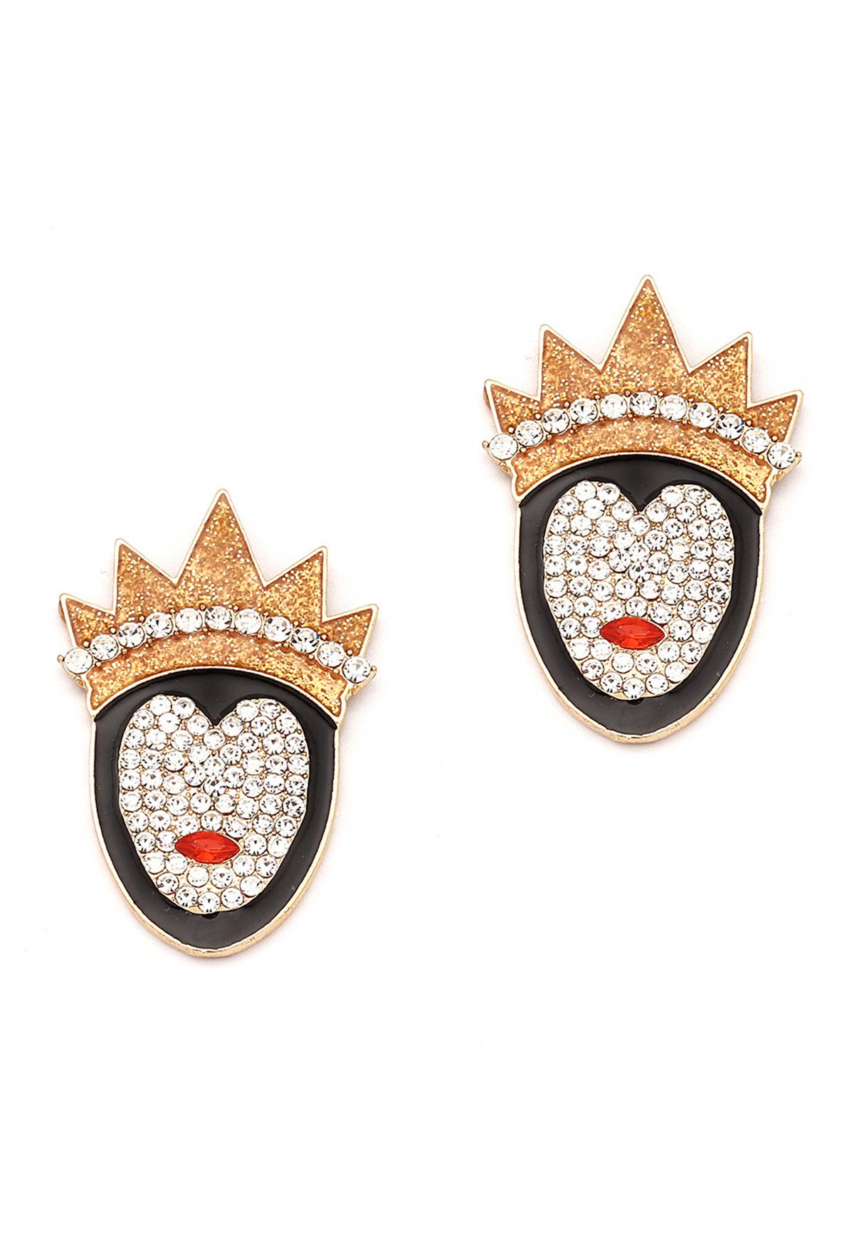 Crowned Queen Rhinestone Earrings