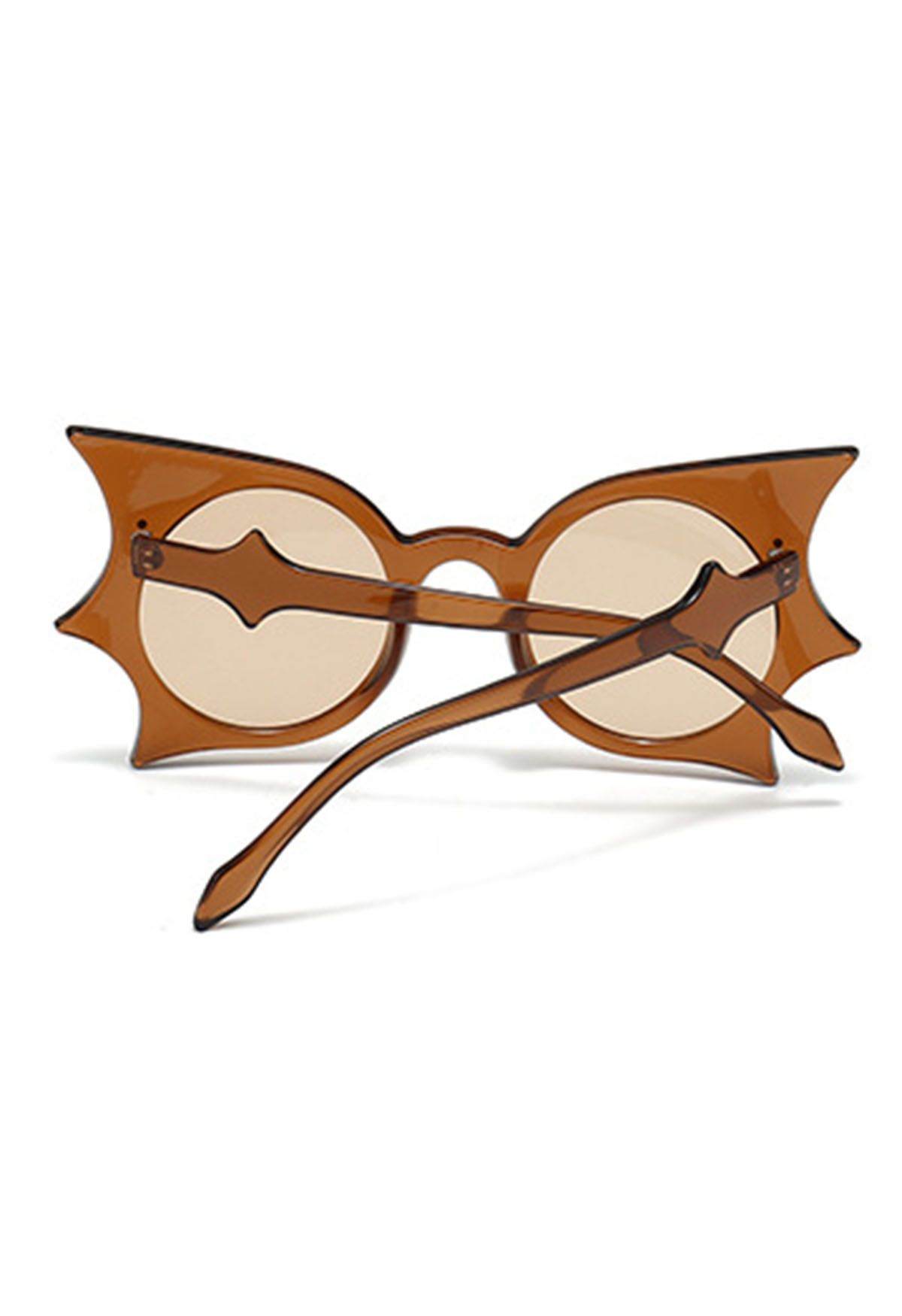 Midnight Bat Wing Sunglasses in Brown