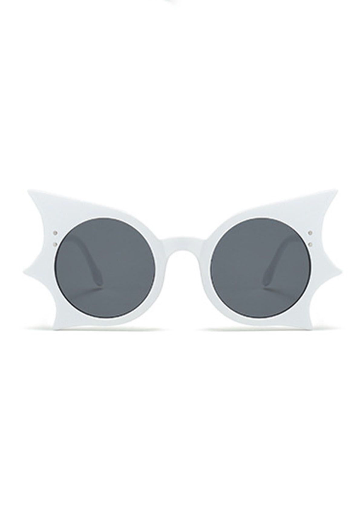 Midnight Bat Wing Sunglasses in White