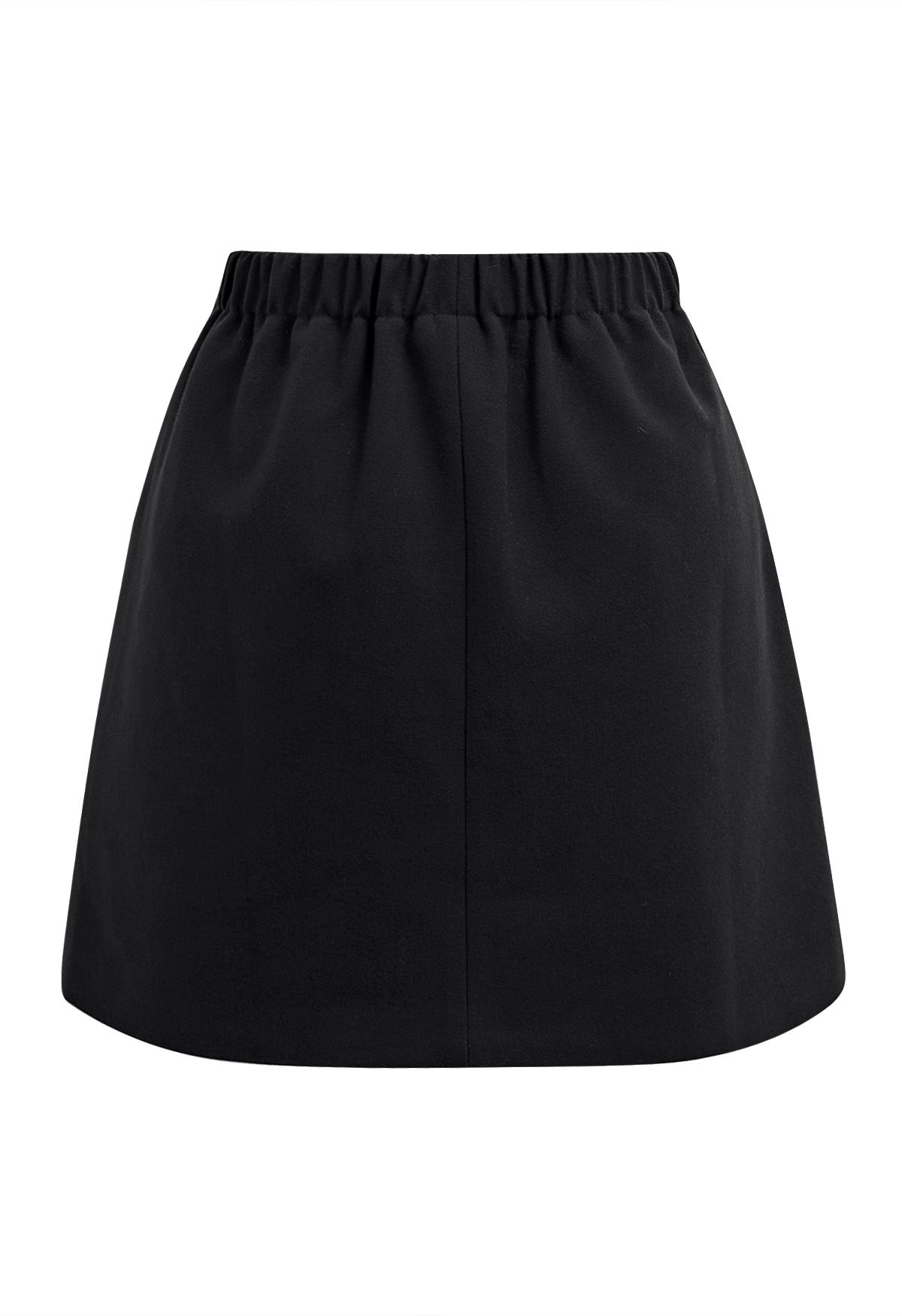 Timelessly Stylish Mini Bud Skirt in Black