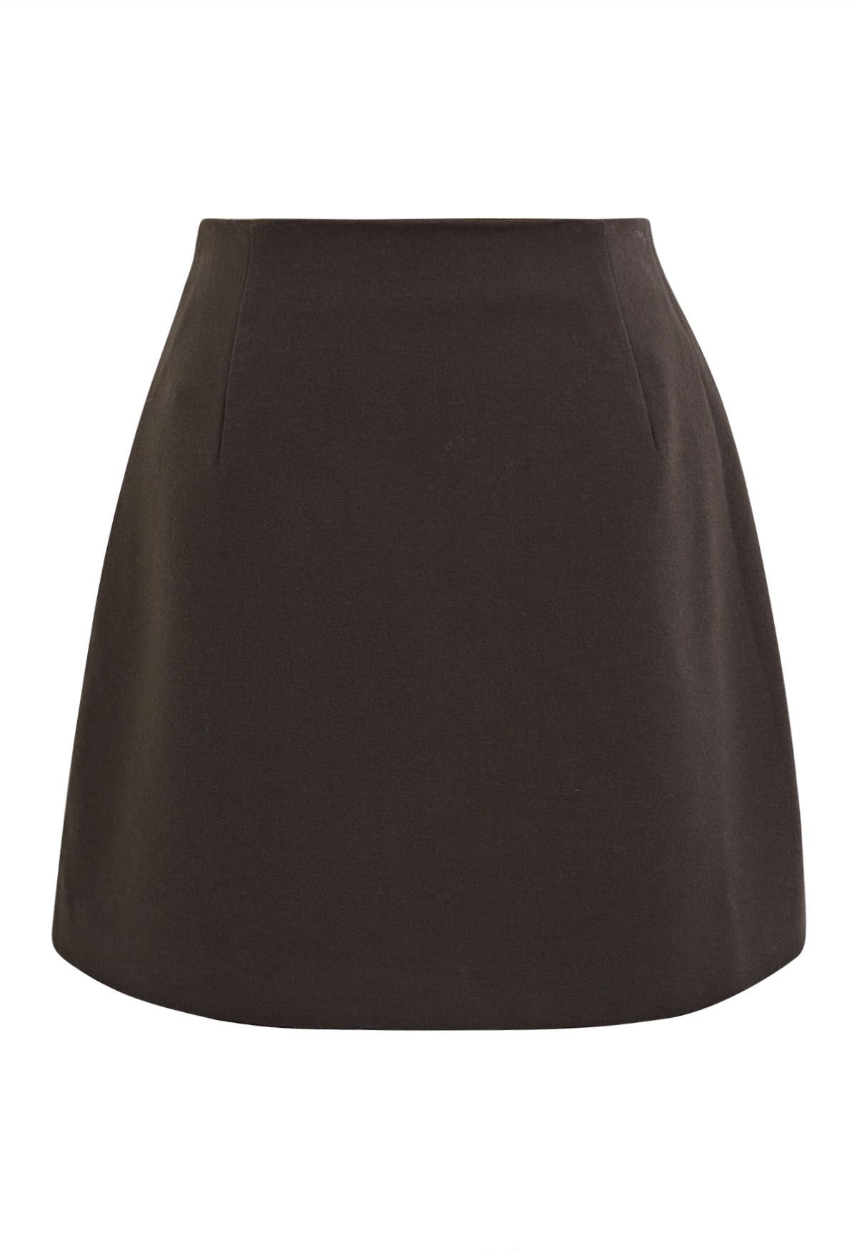 Timelessly Stylish Mini Bud Skirt in Brown