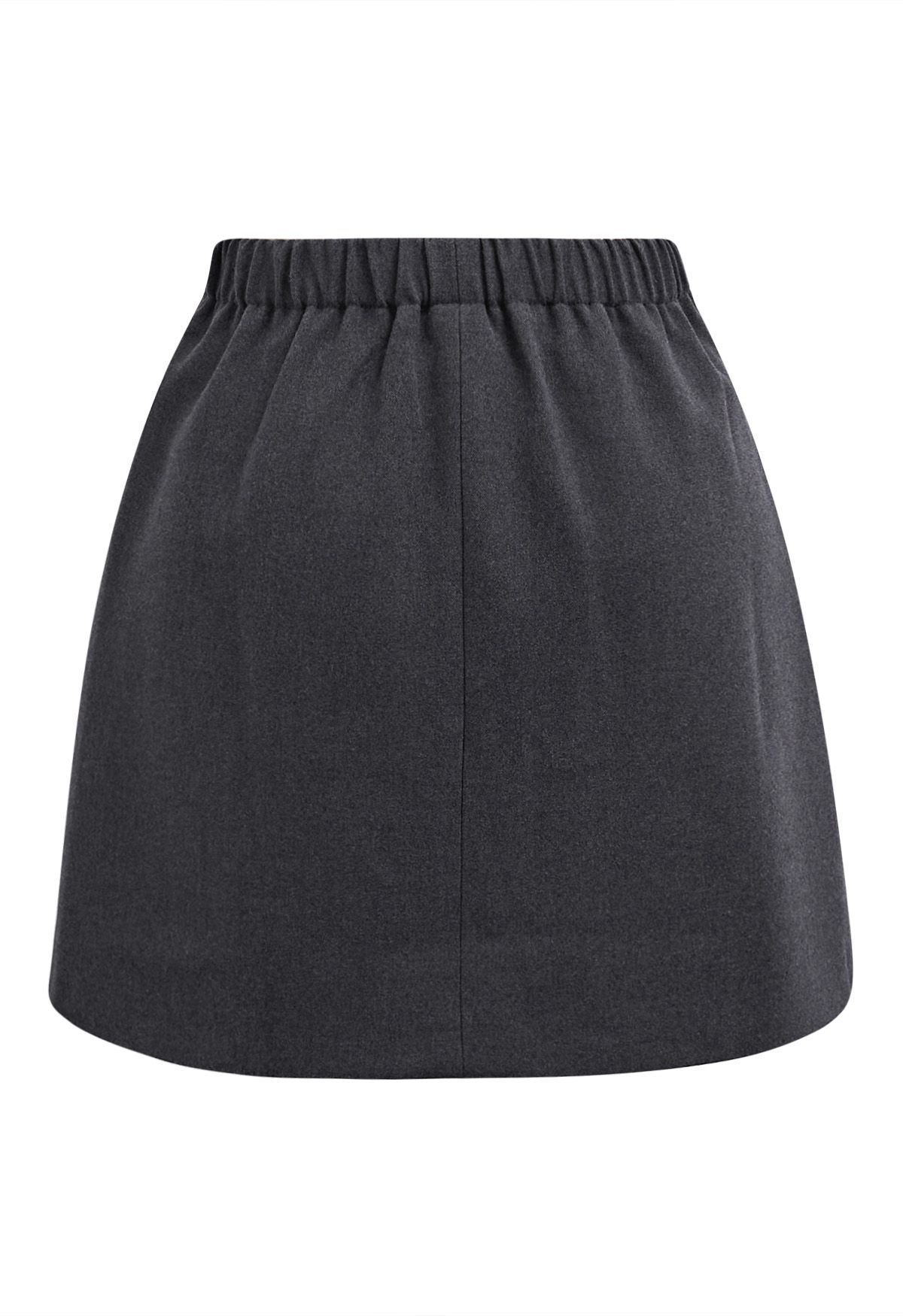 Timelessly Stylish Mini Bud Skirt in Smoke