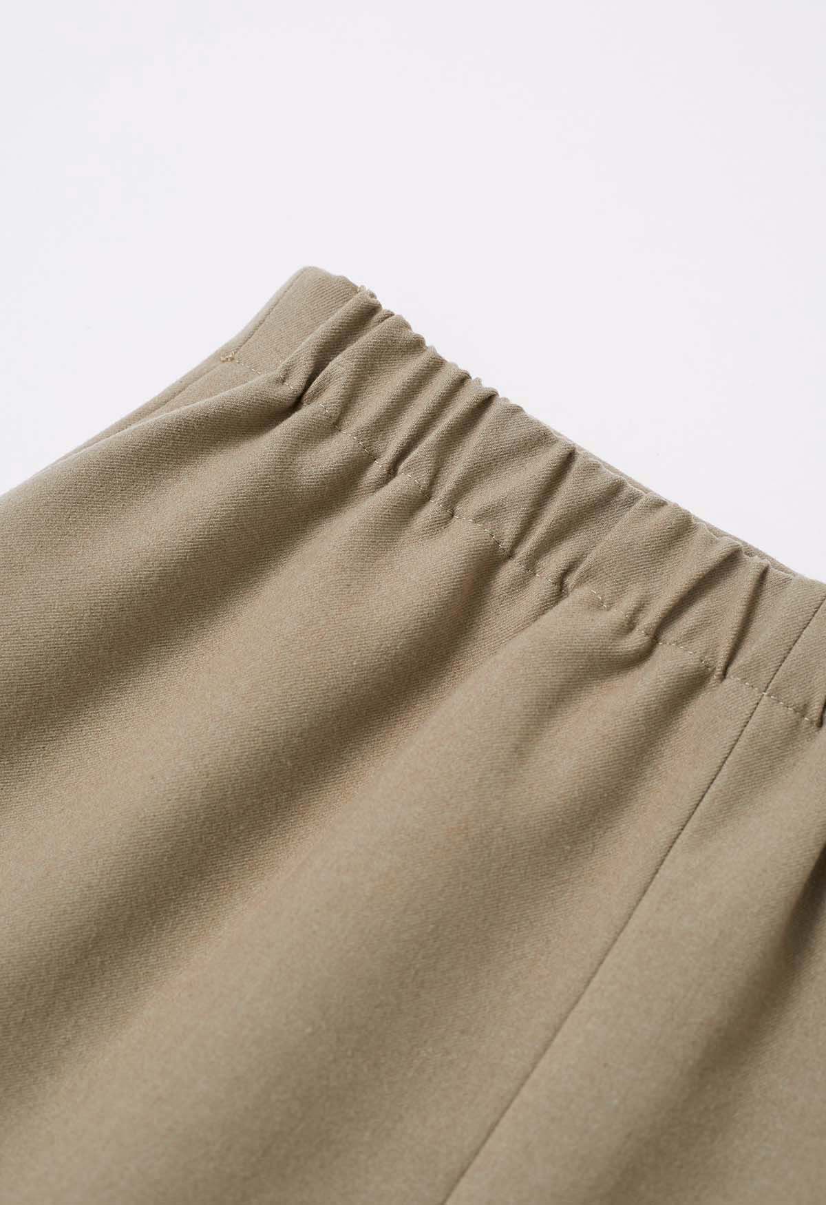 Timelessly Stylish Mini Bud Skirt in Sand