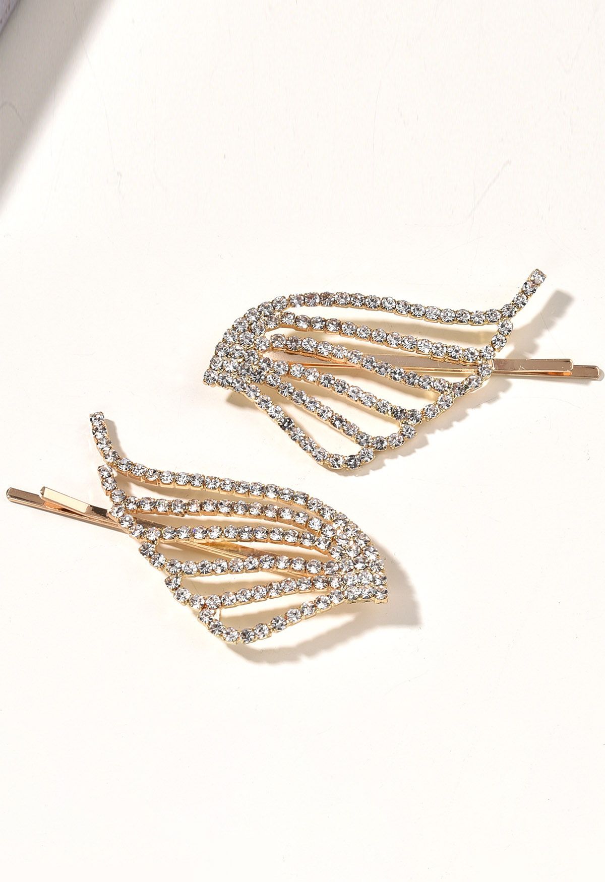 2-Pack Crystal Wing Bobby Pins