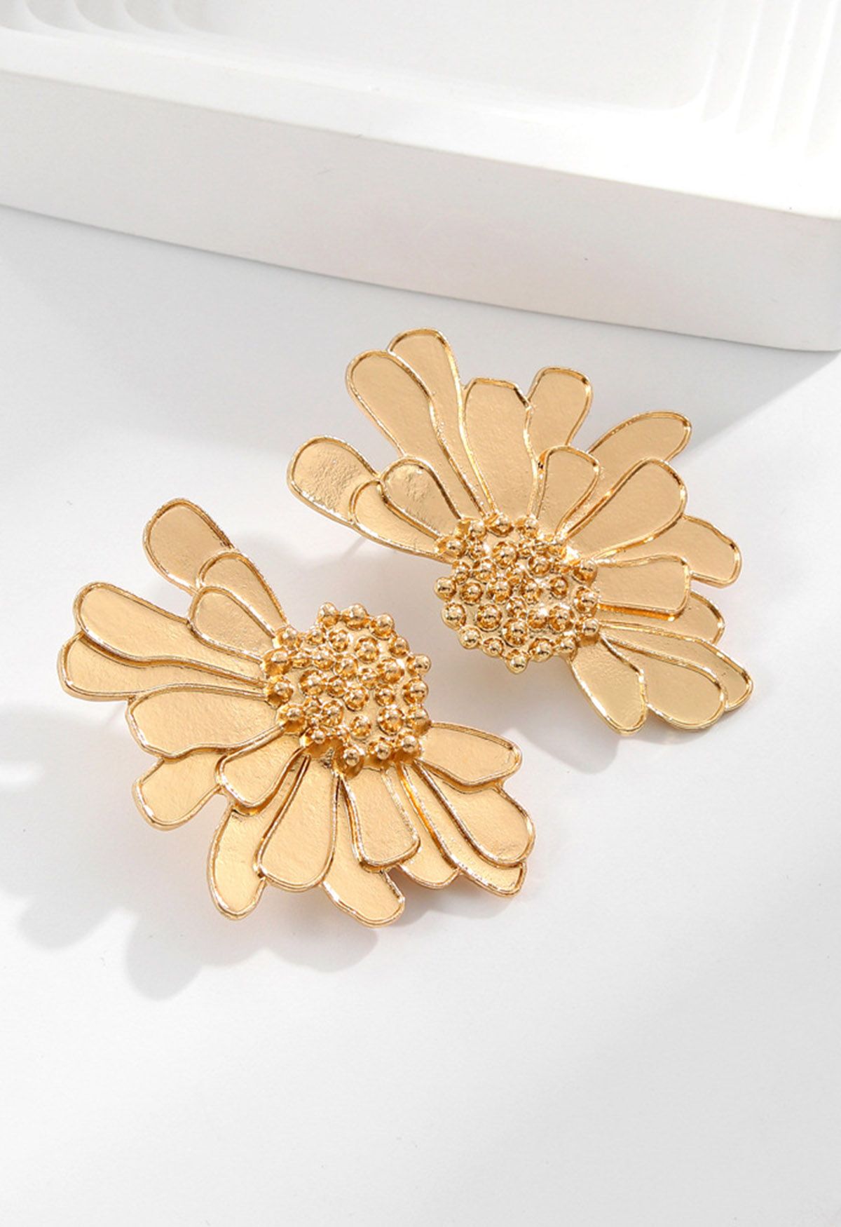 Golden Floral Earrings