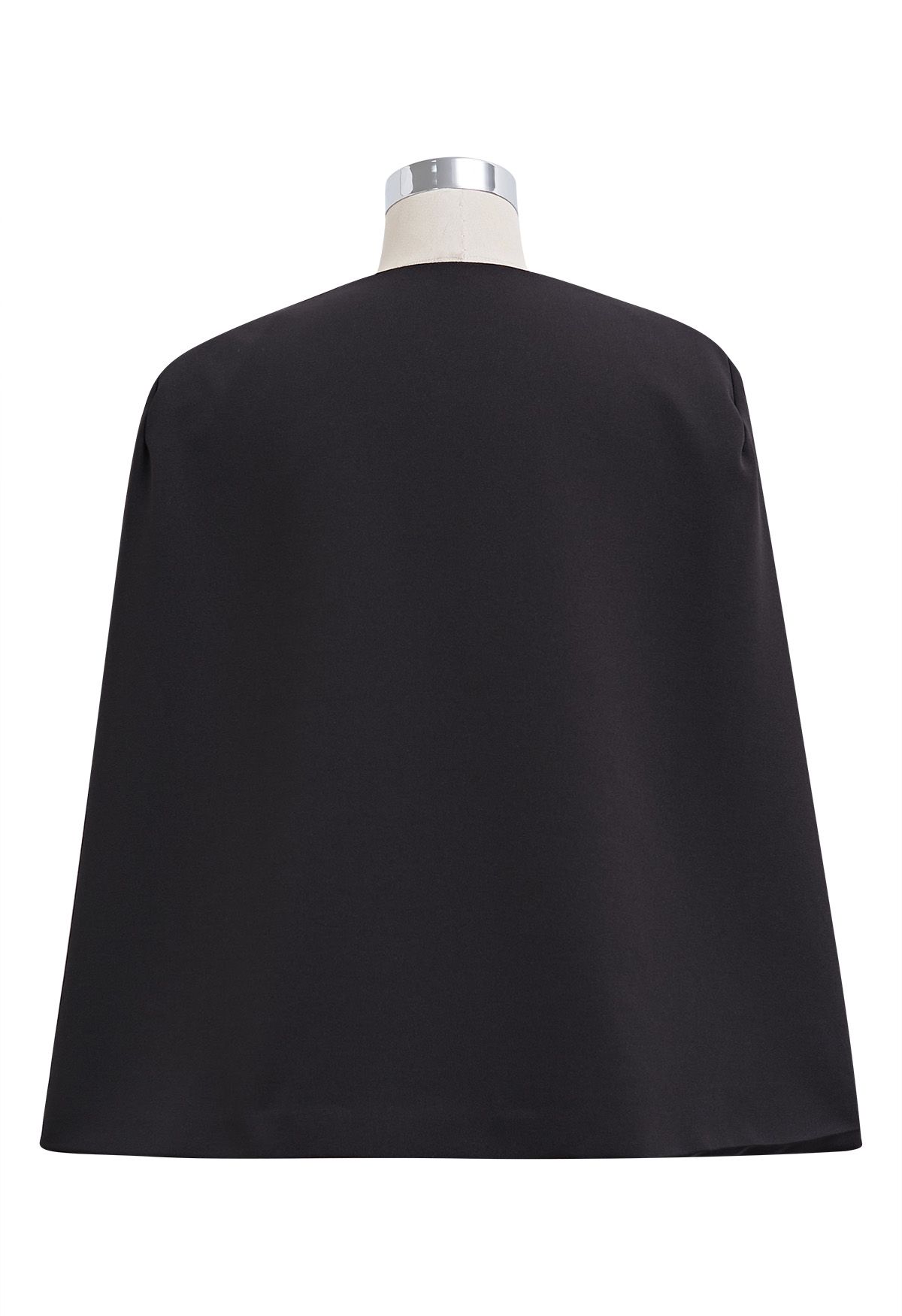 Modish Split Sleeve Cape Jacket in Black