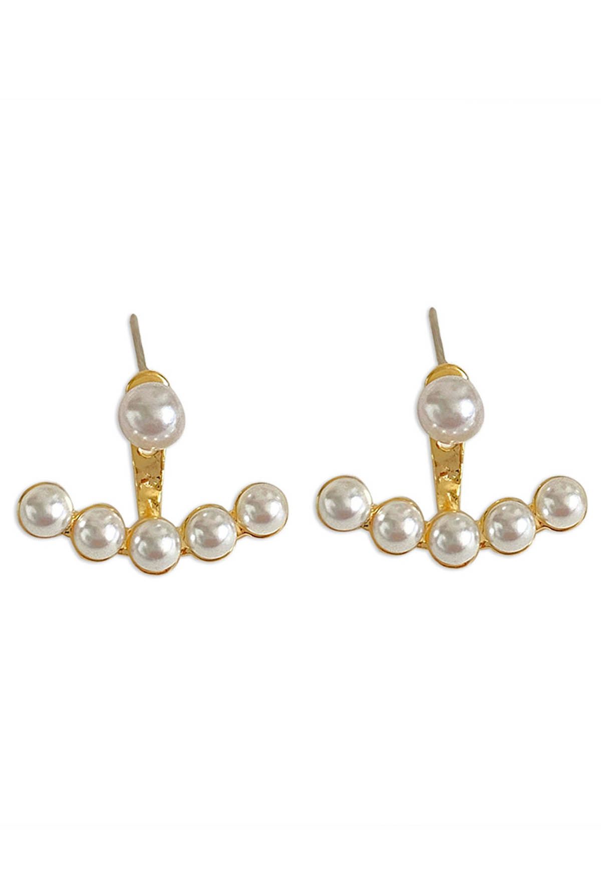 Distinctive Pearl Trim Earrings