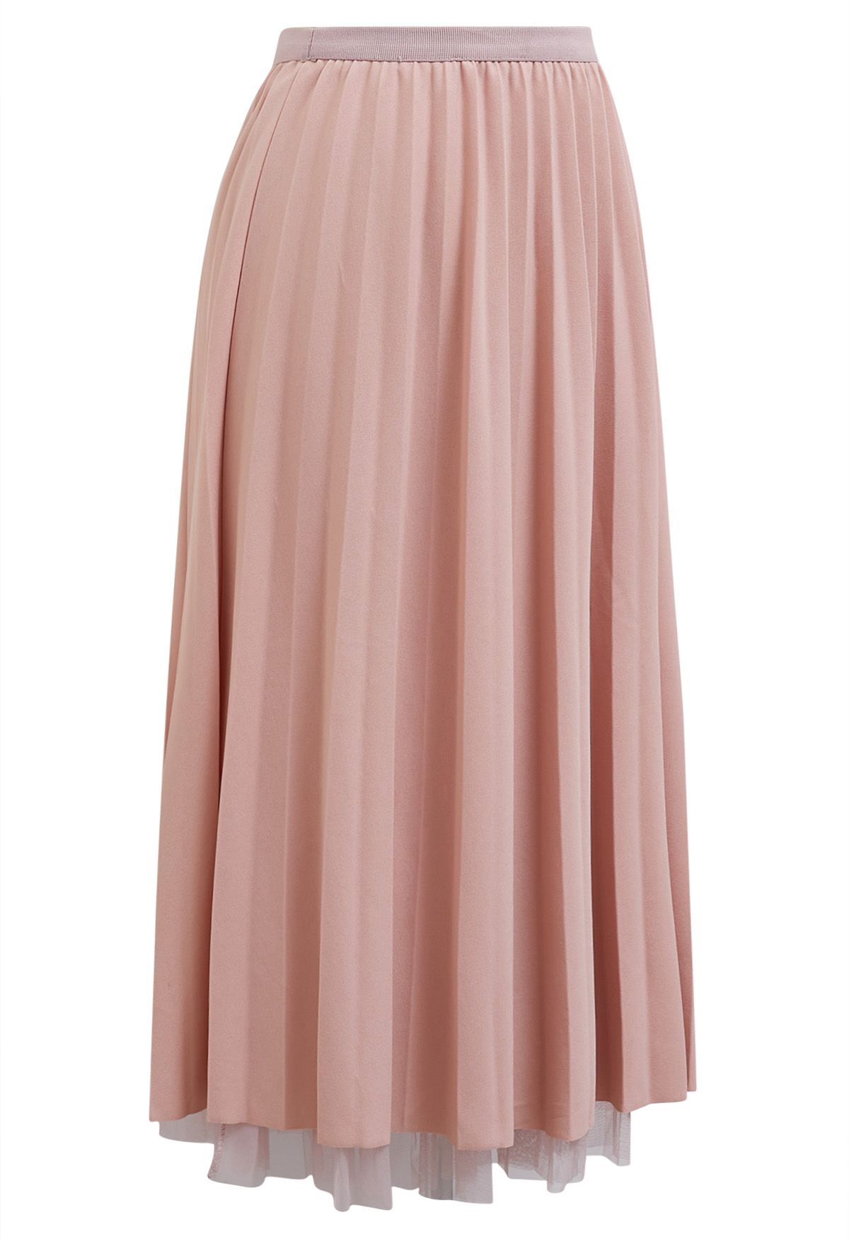 Call out Your Name Pleated Mesh Skirt in Pink