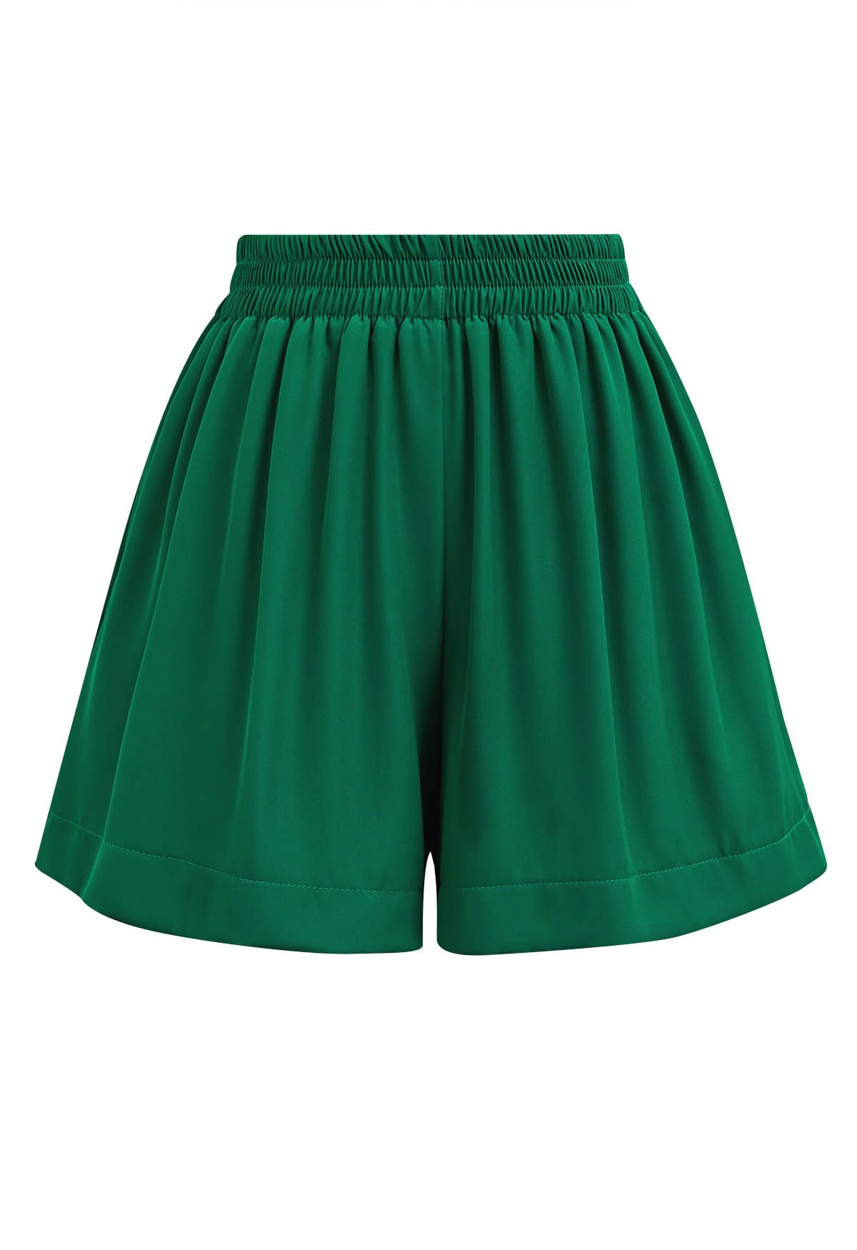 Chill Vibes Side Pockets Shorts in Green