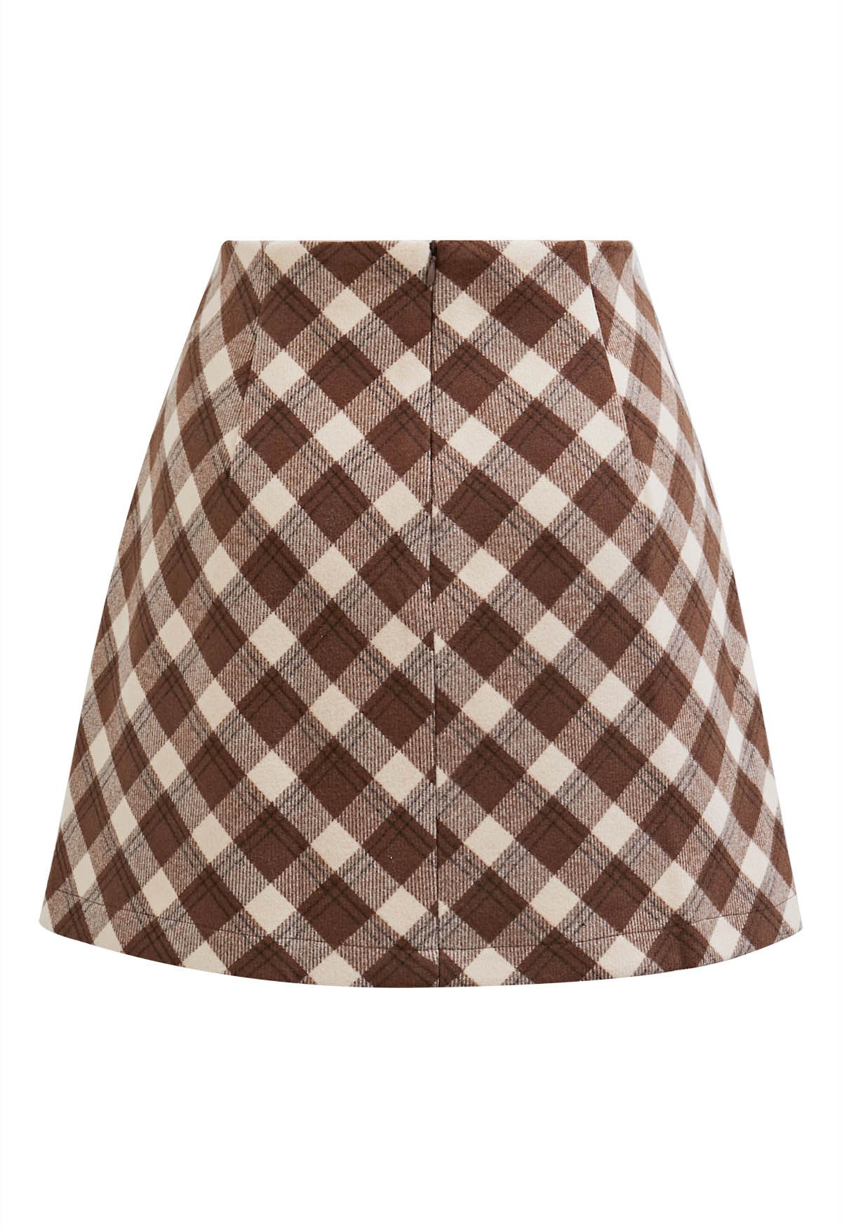 Nostalgic Plaid Mini Bud Skirt