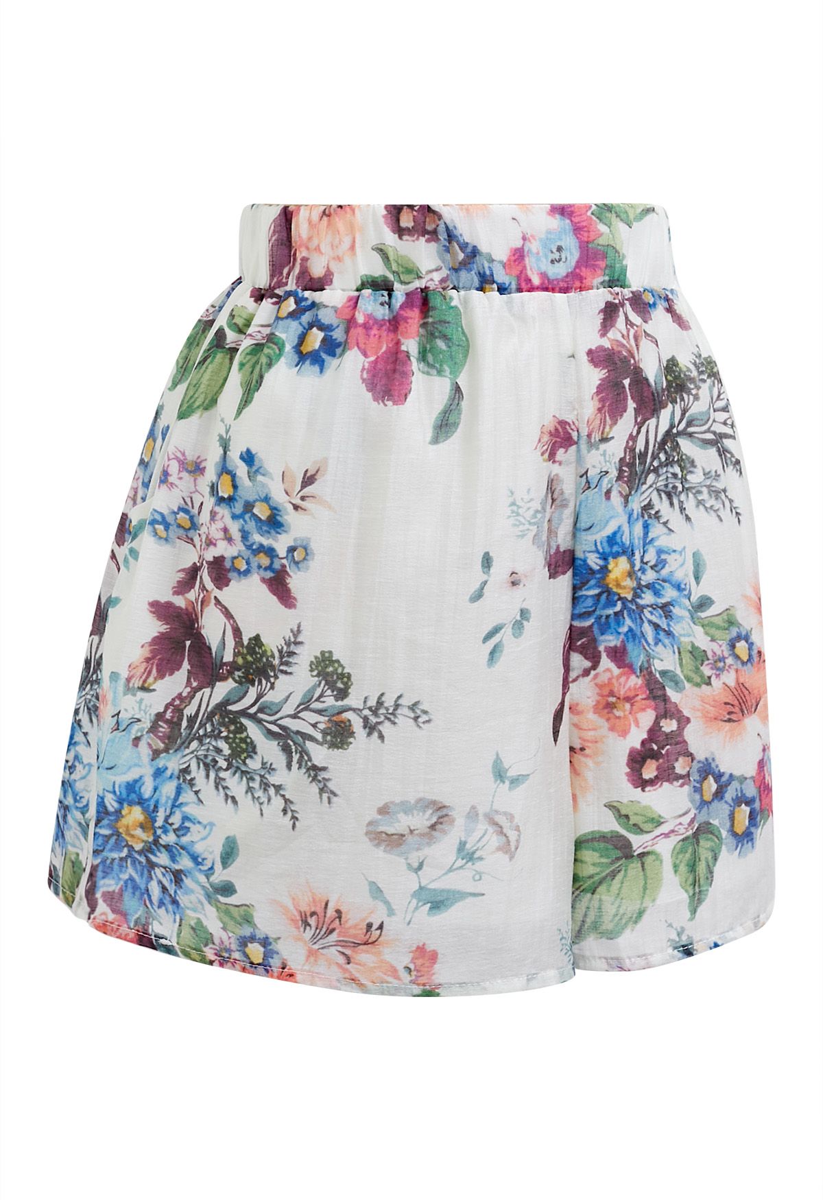 Gorgeous Garden Puff Sleeves Top and Shorts Set 