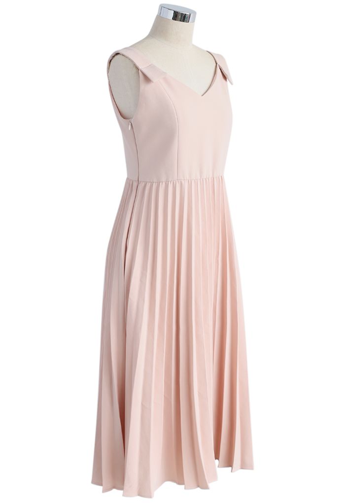 Felicity Comes Around Pleated Cami Dress in Pink 