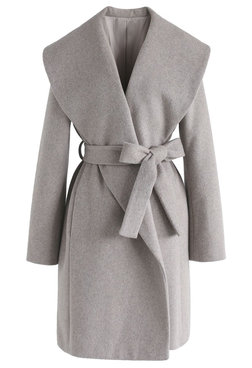 Dream with You Open Front Wool-Blended Coat