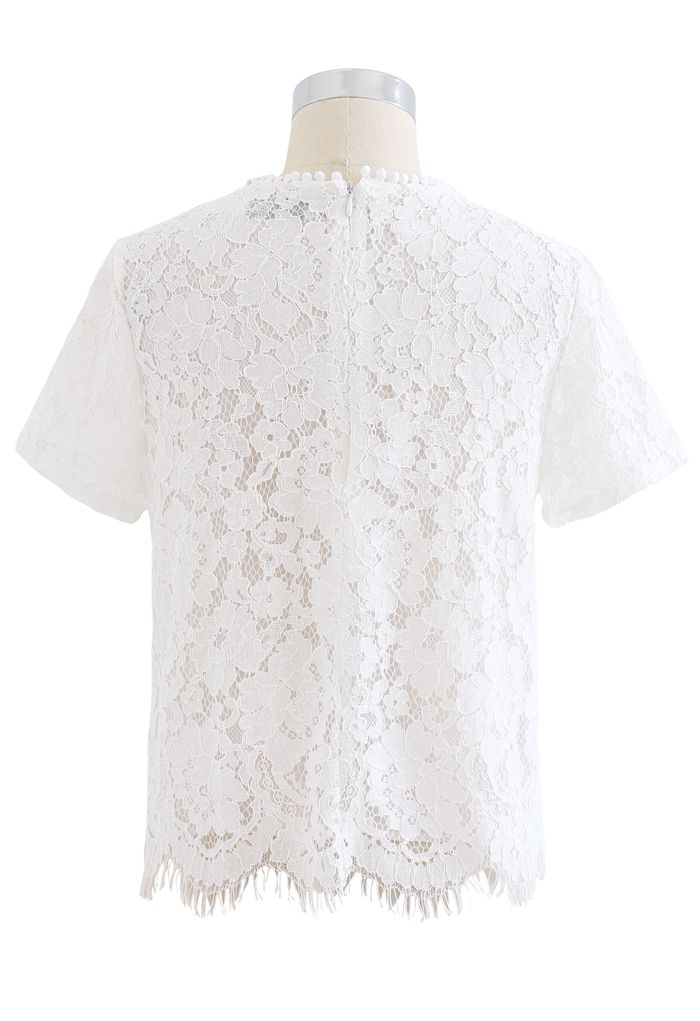 Everyday Fit Full Lace Top in White