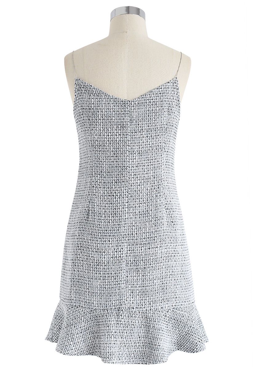 It's Gonna Be Tweed Cami Dress in Grey