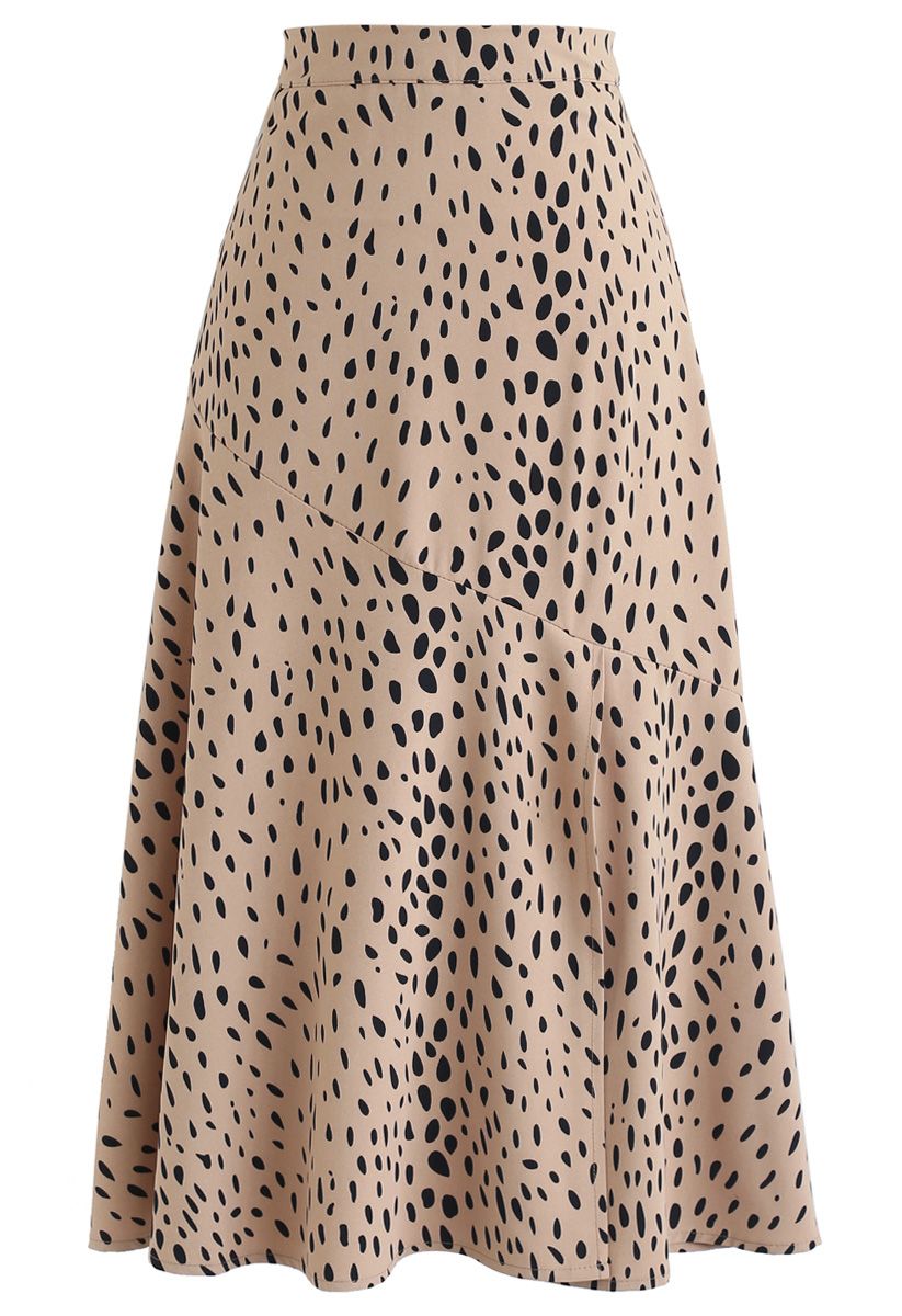 Get It Started Leopard Midi Skirt in Tan