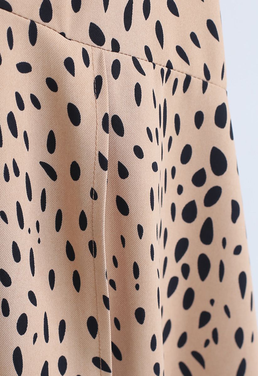 Get It Started Leopard Midi Skirt in Tan