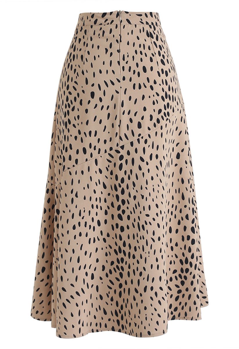 Get It Started Leopard Midi Skirt in Tan