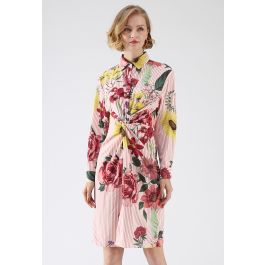 Floral Soul Twist Stripe Shirt Dress - Retro, Indie and Unique Fashion