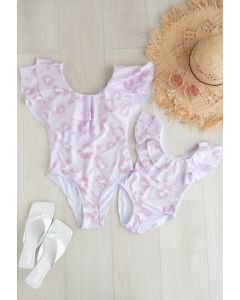 Tiered Ruffle Printed Swimsuit for Mommy & Kids