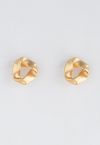 Twist Golden Stud Earrings