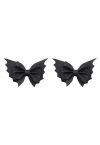 Midnight Batwing Bow Hair Clip Pairs