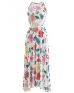 Summer Fun Painted Halter Neck Maxi Dress