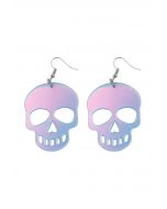 Translucent Skull Laser Color Earrings