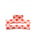 Hollow Out Cute Heart Hair Claw in Orange