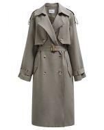 New Icon Double-Breasted Trench Coat in Taupe