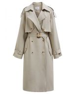 New Icon Double-Breasted Trench Coat in Light Khaki