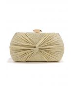 Shining Gift Knotted Clutch in Gold