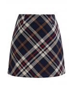 Trendy Plaid Mini Bud Skirt