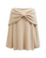 Bowknot 2 Pieces Metallic Mix Knit Sweater Dress in Sand