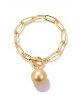 Golden Pearl Chain Bracelet