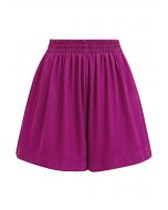 Chill Vibes Side Pockets Shorts in Magenta